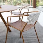 Udendørs Lænestol i Galvaniseret Stål Stabelbar Made in Italy 2 stk - Vesna Viadurini