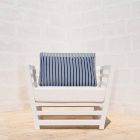 Udendørs lænestol i hvide eller sorte puder af aluminium og stof - Cynthia Viadurini
