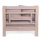 Homemotion - Nusadua Classic Design udendørs lænestol i teaktræ Viadurini