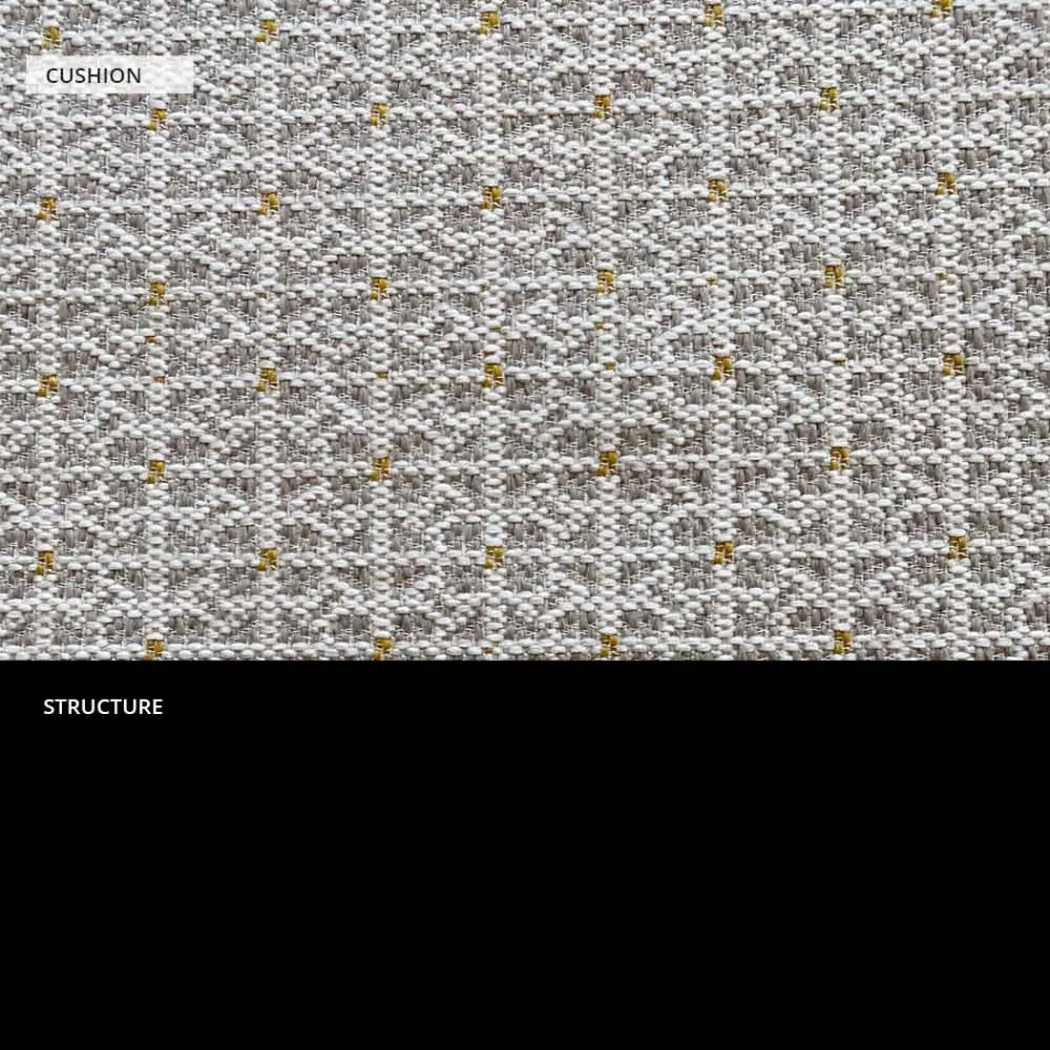 Udendørs metallænestol med luksuspude lavet i Italien - Karol Viadurini