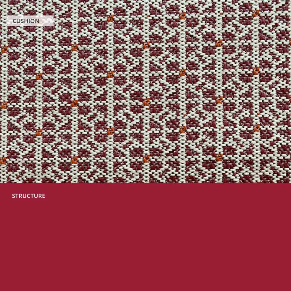 Udendørs metallænestol med luksuspude lavet i Italien - Karol Viadurini