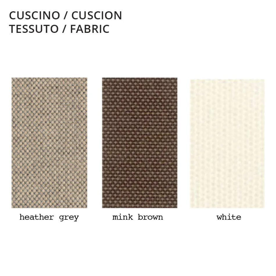 Udendørs lænestol i polyethylen med stofpude lavet i Italien - Belida Viadurini