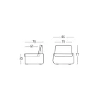 Udendørs lænestol i polyethylen med stofpude lavet i Italien - Belida Viadurini