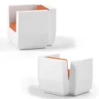 Udendørs lænestol i polyethylen med pude lavet i Italien - Chiabotto Viadurini