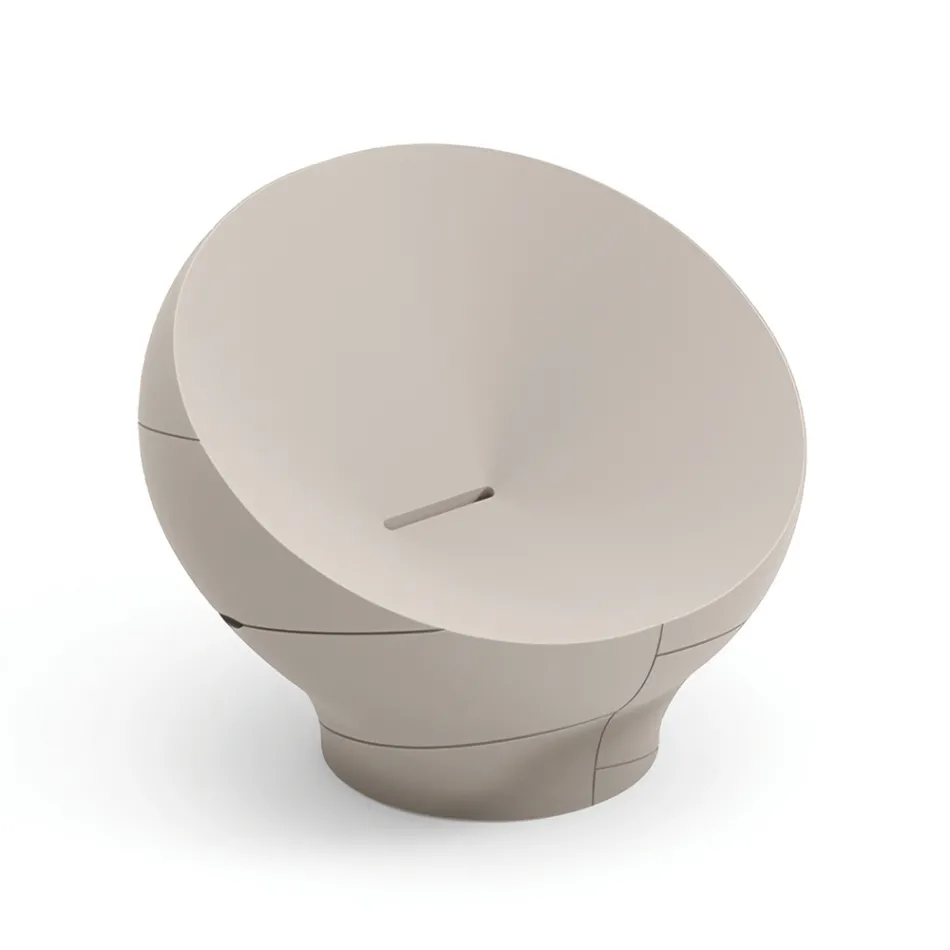 Polyethylen udendørs lænestol fås i forskellige farver - Håndklæde Viadurini