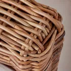 Udendørs lænestol i naturlig rattan med hynder inkluderet - Keira Viadurini