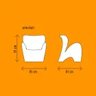 Designfarvet plastik udendørs eller indendørs lænestol - Lily af Myyour Viadurini