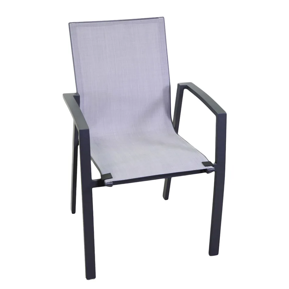 Udendørs lænestol lavet af aluminium og textilene - Map Viadurini