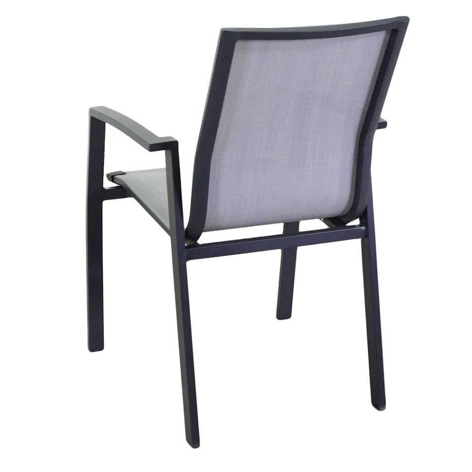 Udendørs lænestol lavet af aluminium og textilene - Map Viadurini