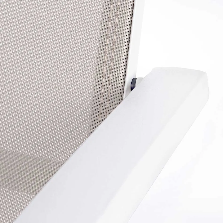 Liggende udendørs lænestol med aluminiumsstruktur, Homemotion - Ursula Viadurini