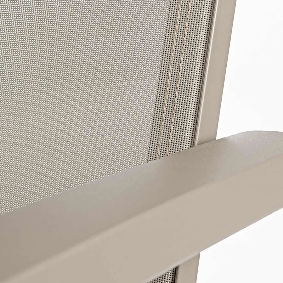 Liggende udendørs lænestol med aluminiumsstruktur, Homemotion - Ursula Viadurini