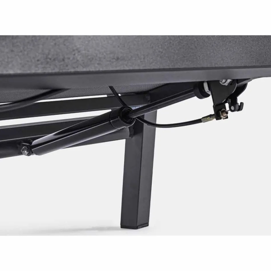 Liggende udendørs lænestol i stof og aluminium, 2 stykker - Nathy Viadurini