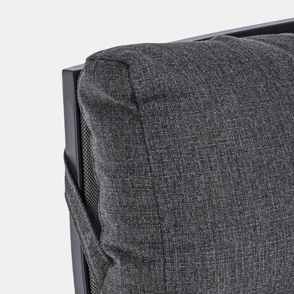 Liggende udendørs lænestol i stof og aluminium, 2 stykker - Nathy Viadurini