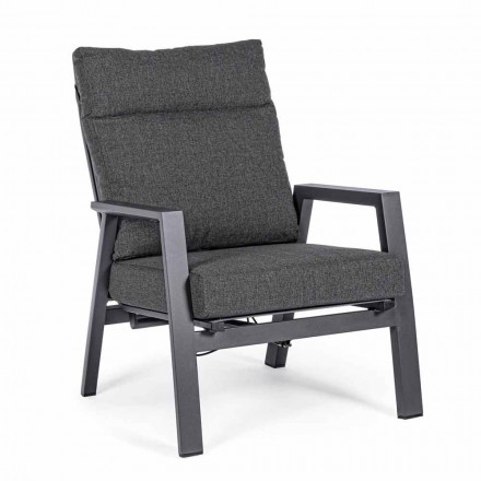 Liggende udendørs lænestol i stof og aluminium, 2 stykker - Nathy Viadurini