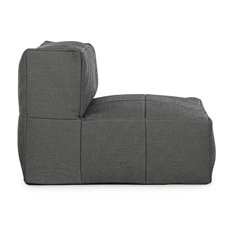 Udendørs lænestol betrukket med aftageligt stof, Homemotion - Lydia Viadurini