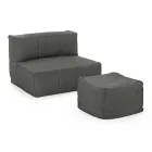 Udendørs lænestol betrukket med aftageligt stof, Homemotion - Lydia Viadurini