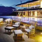 Varaschin Emma polstrede udendørs lænestol af moderne design Viadurini