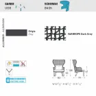 Varaschin Emma polstrede udendørs lænestol af moderne design Viadurini