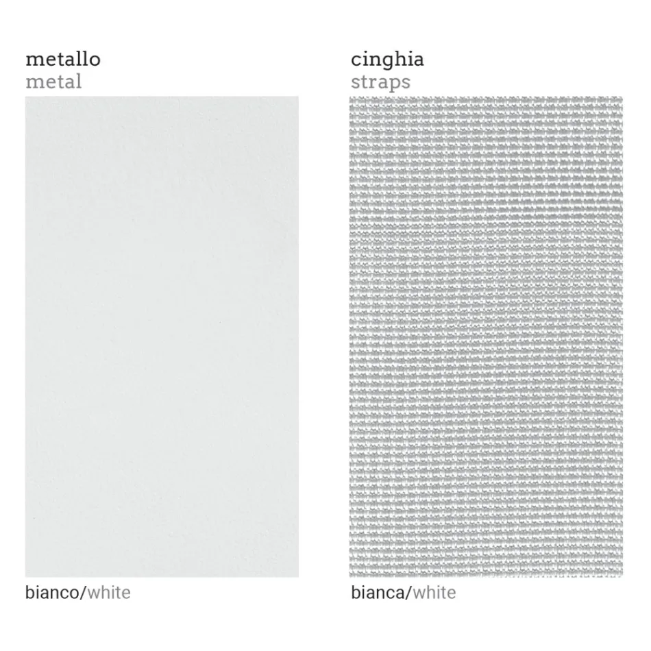 Havelænestol med stofsæde og aluminiumsstruktur lavet i Italien - Juliediv Viadurini