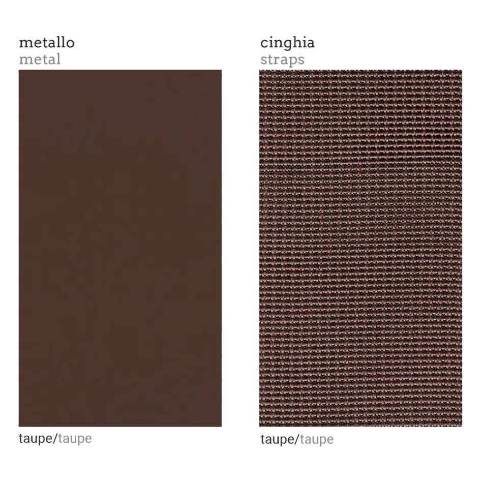 Havelænestol med stofsæde og aluminiumsstruktur lavet i Italien - Juliediv Viadurini