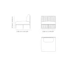 Havelænestol med stofsæde og aluminiumsstruktur lavet i Italien - Juliediv Viadurini