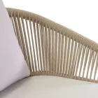 Havestol med aluminiumsramme og reb med hynder - Telt Viadurini