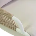 Havestol med aluminiumsramme og reb med hynder - Telt Viadurini