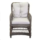 Havestol med aluminiumsstel beklædt med polyrattan - Puntina Viadurini