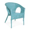 Design stabelbar lænestol i hvid, blå eller grøn rotting - Favolizia