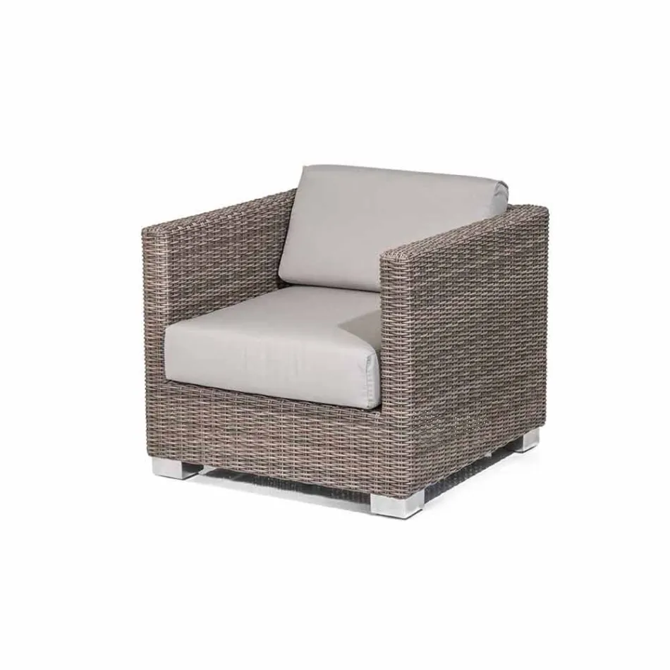 Lænestol håndvævede design haven Elsa Viadurini