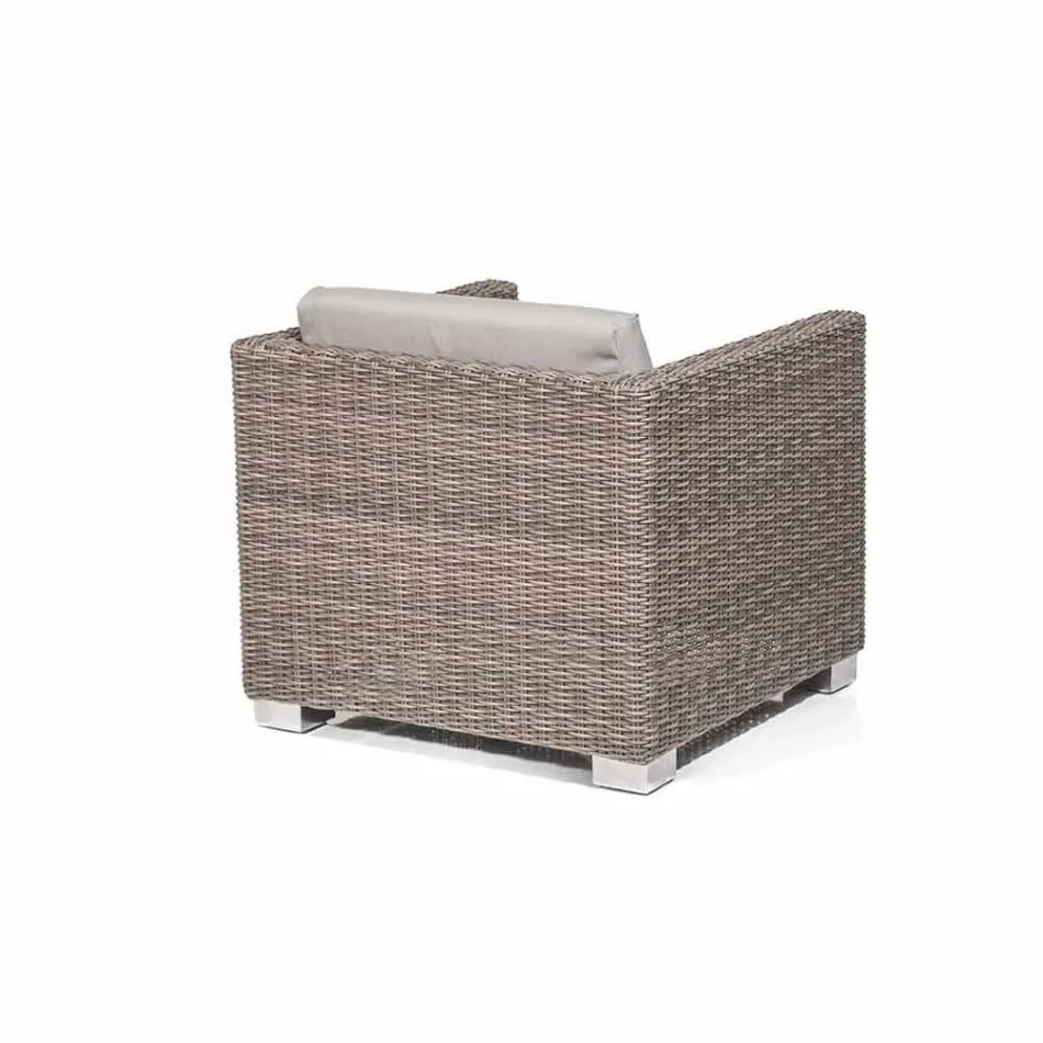 Lænestol håndvævede design haven Elsa Viadurini