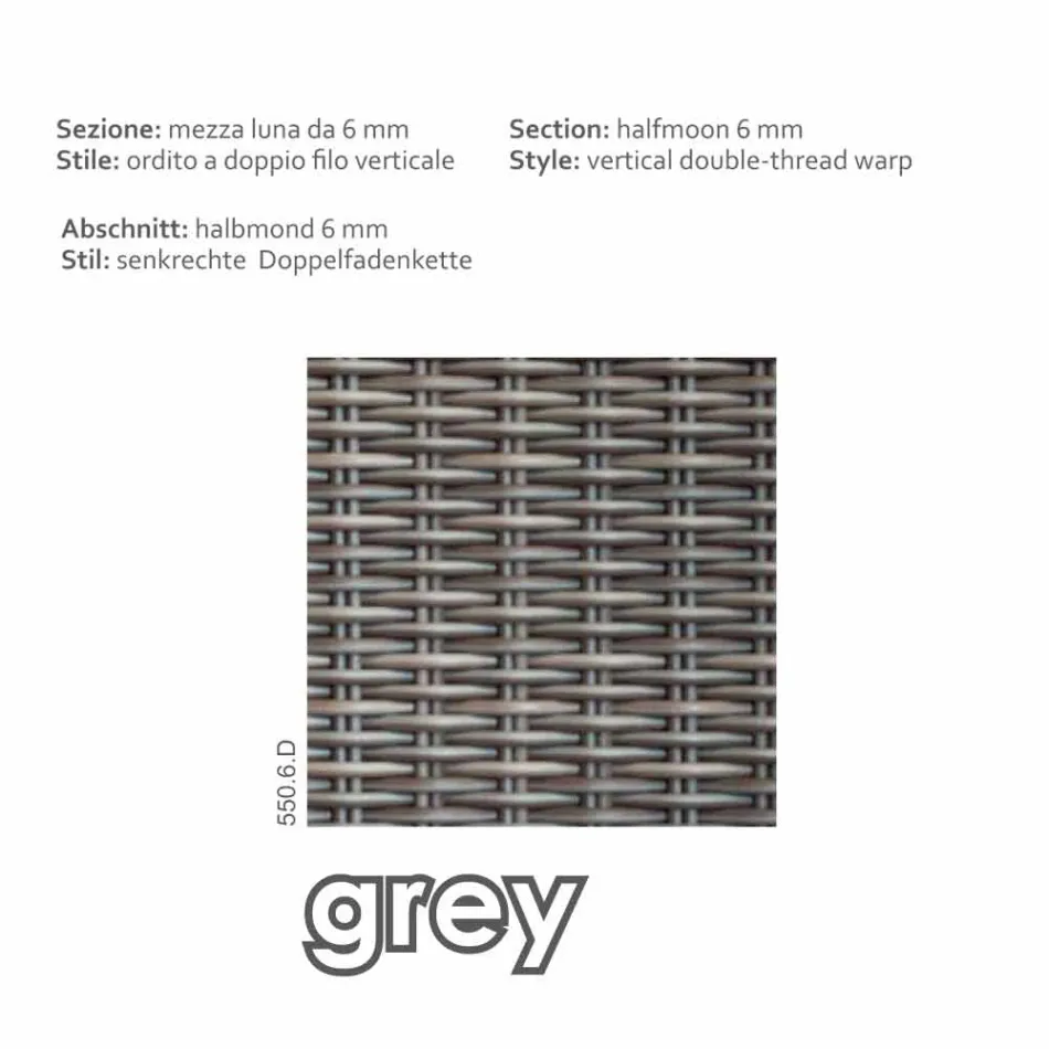 Lænestol håndvævede design haven Elsa Viadurini