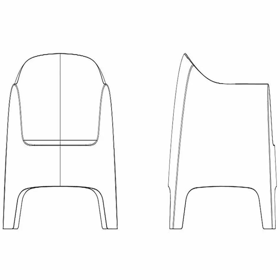 Solid Vondom design lænestol i polypropylen Viadurini