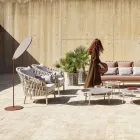 Havelænestol i aluminium lavet i Italien - Emmacross fra Varaschin Viadurini