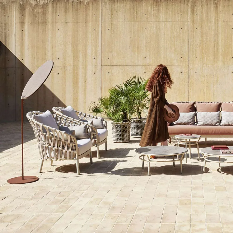 Havelænestol i aluminium lavet i Italien - Emmacross fra Varaschin Viadurini