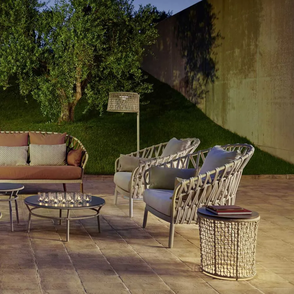 Havelænestol i aluminium lavet i Italien - Emmacross fra Varaschin Viadurini