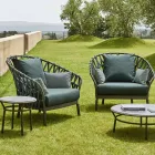 Havelænestol i aluminium lavet i Italien - Emmacross fra Varaschin Viadurini