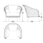 Havelænestol i aluminium lavet i Italien - Emmacross fra Varaschin Viadurini