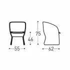 Havestol i farvet, flettet syntetisk fiber - Maat af Varaschin Viadurini