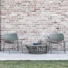 Havelænestol i malet metal Made in Italy 2 stk - Synergi Viadurini