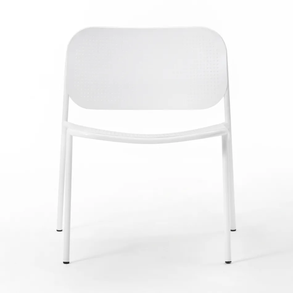 Havelænestol i malet metal Made in Italy 2 stk - Synergi Viadurini