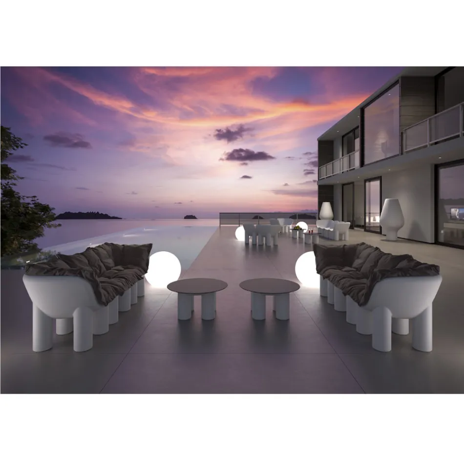 Havestol i polyethylen og stof Fremstillet i Italien - Freccia Viadurini