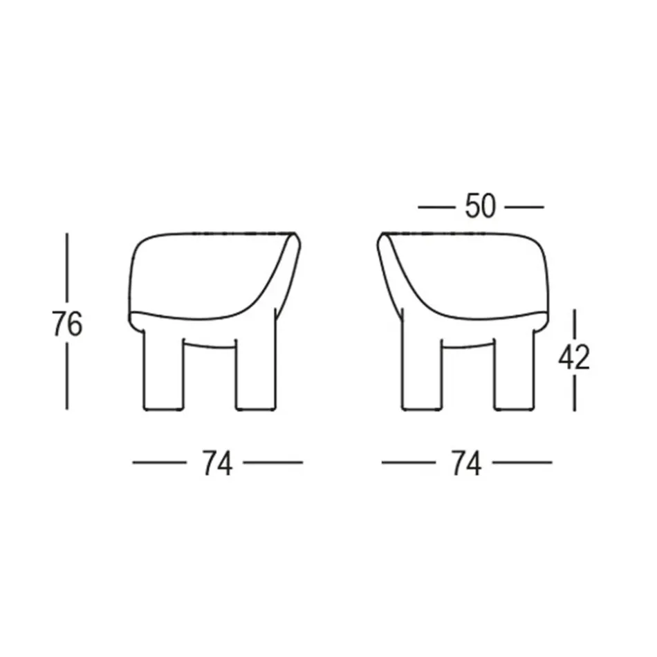 Havestol i polyethylen og stof Fremstillet i Italien - Freccia Viadurini