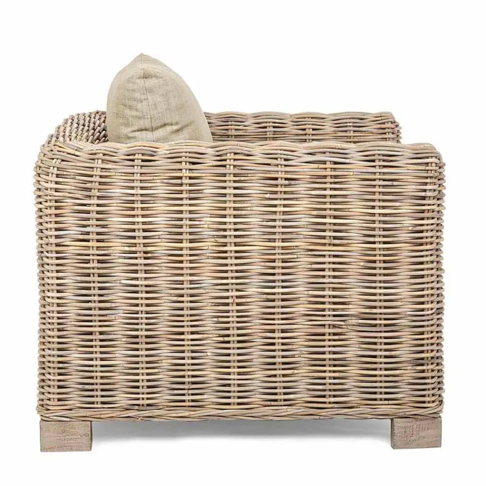 Homemotion Indendørs / udendørs design Rattan Garden-lænestol - Ceara Viadurini