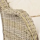 Havelænestol i naturlig rattan til udendørs med hynder - Supreme Viadurini