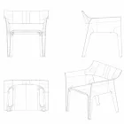 Pedrera Vondom haven lænestol i polypropylen og glasfiber Viadurini