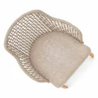 Moderne Varaschin Emma haven lænestol i solid iroko træ Viadurini