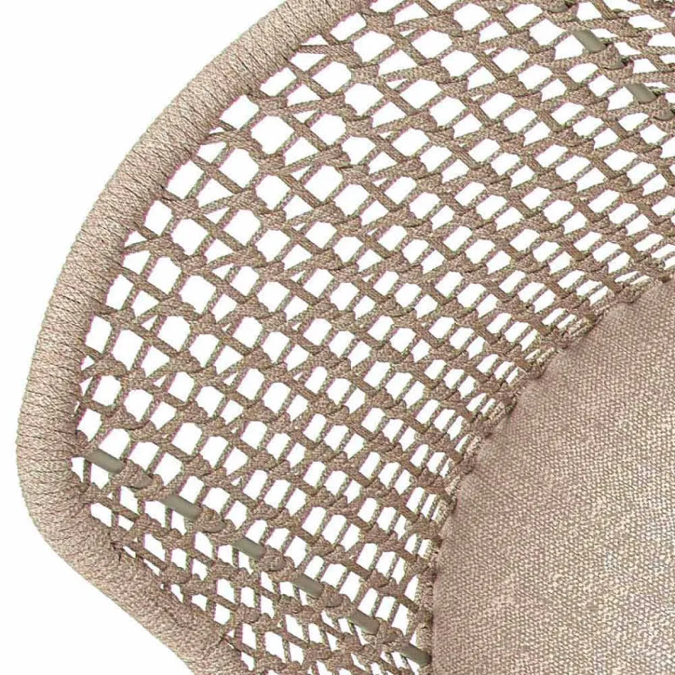 Moderne Varaschin Emma haven lænestol i solid iroko træ Viadurini