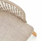 Moderne Varaschin Emma haven lænestol i solid iroko træ Viadurini