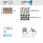 Moderne Varaschin Emma haven lænestol i solid iroko træ Viadurini